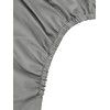 EV DEKOR Fitted Sheet Double, Grey - Deep Pocket Bedsheet