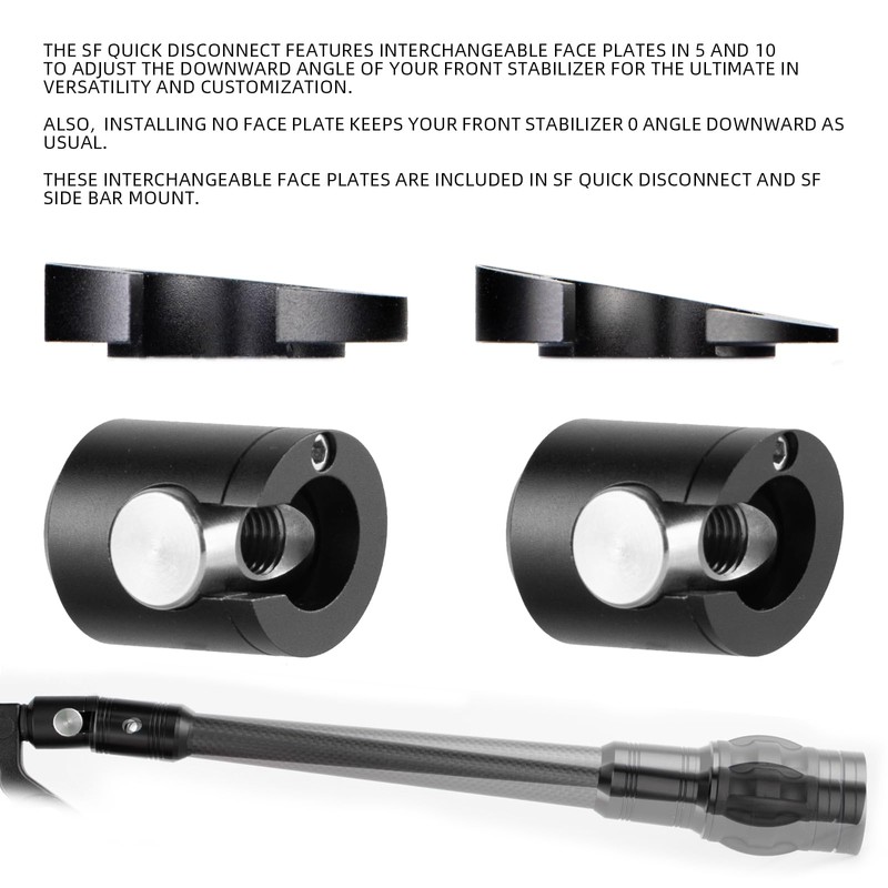 S F Archery Single Side Adjustable V-Bar Mount Quick Disconnect,Bow