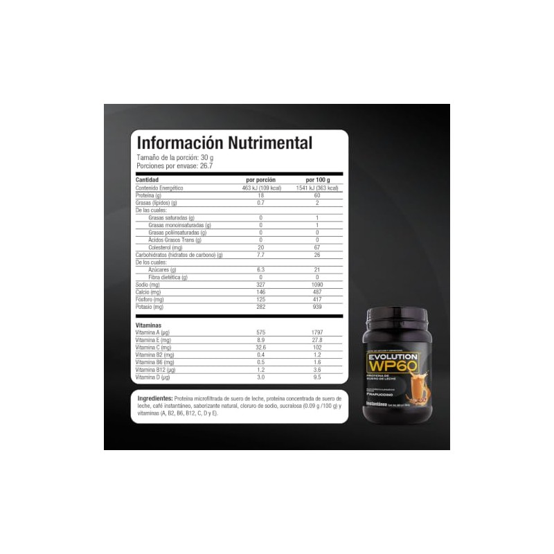 Evolution WP60 Proteína de Suero de Leche Microfiltrada