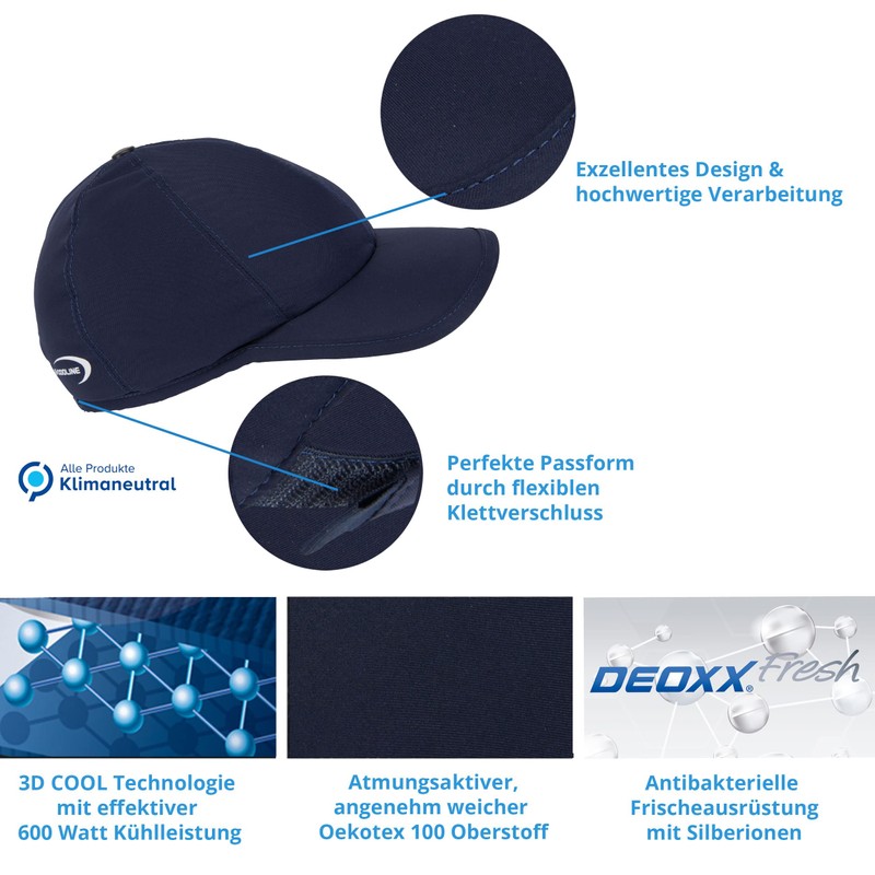 E.COOLINE Powercool SX3 Cooling Baseball Cap | Cooling Hat for