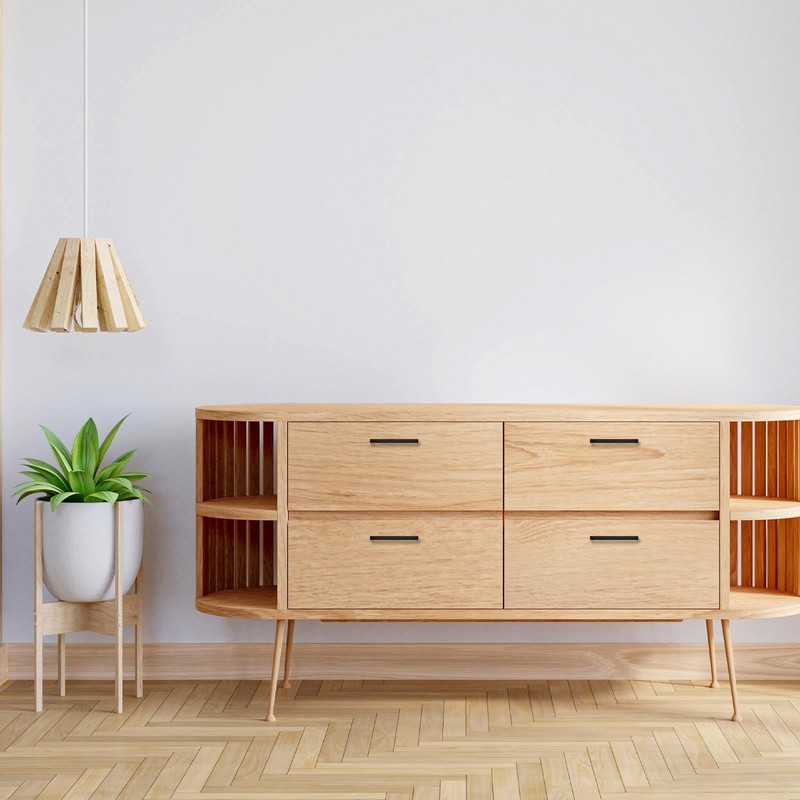 Ravinte 5 Pack Kitchen Door Handles Black Handles for Cupboards