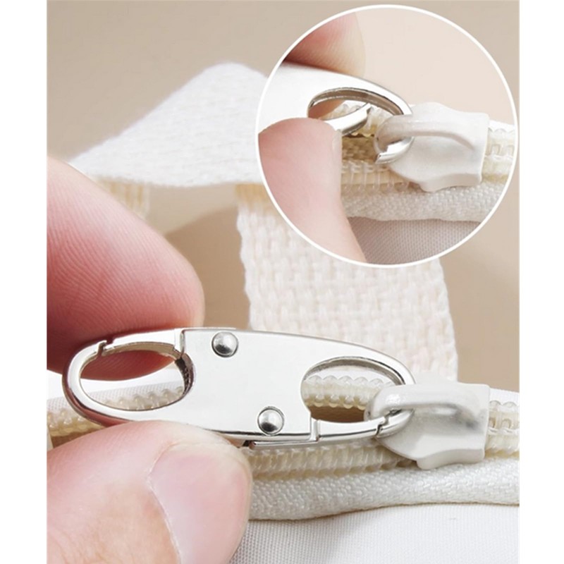 8Pcs Anti Theft Zipper Clips Small Double Carabiner Clip Alloy