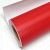DIYAH 3D Red Carbon Fiber Film Twill Weave Vinyl Sheet