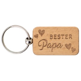 Keyring with engraving on both sides, wooden key ring for mum, gifts for mum, gift Mother's Day, Best Dad