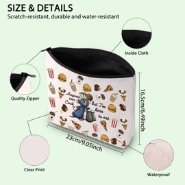 Remy Quote Gift Anyone Can Cook Quote Makeup Bag Pixar Ratatouille Gift Remy Inspired Zipper Pouch Mouse Chef Cosmetic Bag (Anyone can Cook UK)
