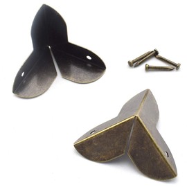 SDTC Tech 12-Pack Mini Jewelry Box Corner Protectors Metal Edge Guard Cover - Bronze