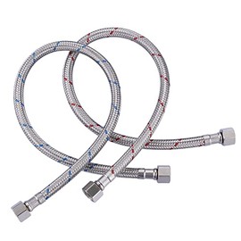 Faucet Supply Lines 3/8" to 3/8" Female Compression Thread 1 Pair, ARCORA 16â Faucet Hose Connects Kitchen Bathroom Sink to Water Supply