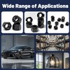 ZQZ 5/16-18 Black 304 Stainless Steel Nylon Lock Nuts, 50PCS