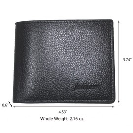 WANFORD Slim Wallet for Men with Money Clip, Minimalist Wallet with Zipper, Bifold Mens Wallets with Credit Card Holder, PU Leather Men's Wallet with Coin Purse, Carteras Para Hombres (Black)