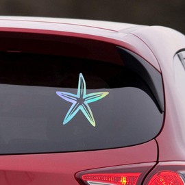 USC DECALS Ornamental Starfish (Hologram) (Set of 2) Premium Waterproof Vinyl Decal Stickers for Laptop Phone Accessory Helmet Car Window Bumper Mug Tuber Cup Door Wall Decoration