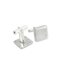 Square Cufflinks with ‘7’ Engraved - 7th Anniversary