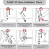 Universal Toilet Tank Replacement Kit - Includes Fill Valve,2-Inch Low