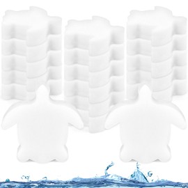Hot Tub Scum Absorber, 18/24 Pack Pool Oil Absorbing Sponge, Pool Scum Absorber, Turtle Oil Scum Absorbing, Scum Absorbing Filter Sponge, Pool Accessories for Hot Tub Swimming Pool and Spa (White)