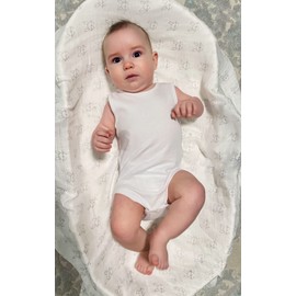 Organic Sury 100% Gots Certified Organic Cotton Unisex Baby Short Sleeve Plain White Vests Pack Of 3 For Boys And Girls (0-18 months) (9-12)