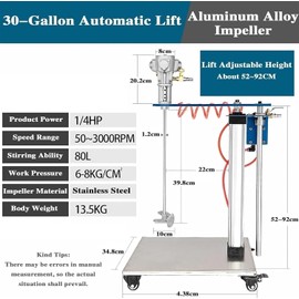 Máquina mezcladora de pintura neumática automática, agitador de aire, herramienta de agitación for mezcla de tinte e hidrosol for una consistencia suave