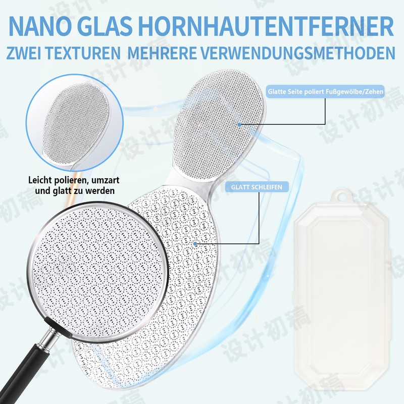 Taliny 2 pieces: 2 in 1 callus remover and nano