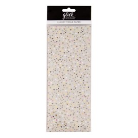 Glick Four Sheets of Hearts Tissue Paper, Each Sheet 750mm x 500mm Tissue Paper Hearts, Hearts Tissue Paper for Gift Wrapping, Birthday Hearts Tissue Paper, Wedding Tissue Paper