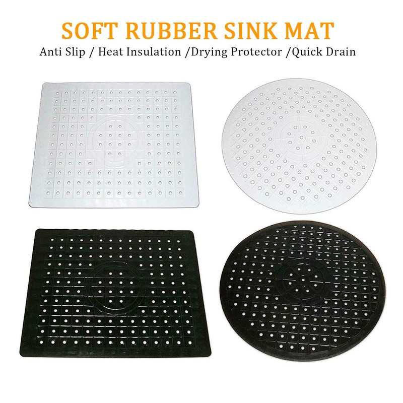 Faderr Sink Mat, Soft Rubber Sink Mat, Anti Slip Sink