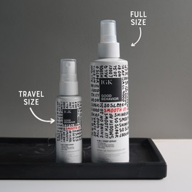 IGK IGK GOOD BEHAVIOR 4-in-1 Prep Spray | Full + Travel Size | Gently Detangles, Controls Frizz for 24 Hours, Heat Protection & Shine | Weightless Formula for Smooth Hair