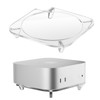 Juckier Mac Mini M4 Stand Acrylic Transparent Desktop Holder for