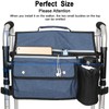 Wheelchair Organizer Storage Bag, Double-Sided Armrest Pouch with Cup Holder