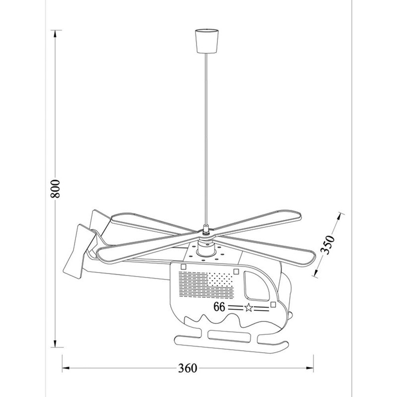 Wonderlamp W-A000121 Ceiling Light Blue