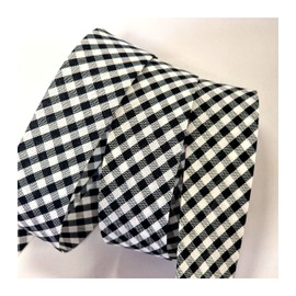 5m of 30mm Wide Black and White Cotton Gingham Bias Binding Tape 5m Single Folded, Edging Quilting Sewing, Bunting, Craft, Upholstery, Piping & Garments. UK Seller