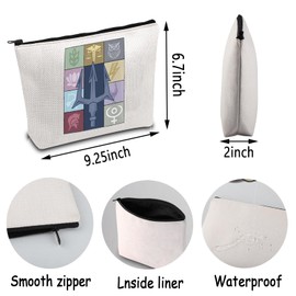 ENSIANTH Camp Half Blood Inspired Cosmetic Bag PJO Movie Fan Gift Greek Mythology Makeup Bag Percy Book Lover Gift (CA PJO MU)