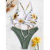Zaful 2-Piece Bikini Set with Sunflower Print, Women’s Push-Up Padded