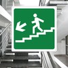 Pubblimania Emergency Exit Stairs Left 20 x 20 cm |