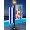 Solar Light Pool Towel Rack with Wheels – 63" Tall
