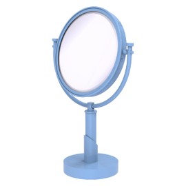 Allied Brass TR-4/3X-FTB Tribecca Collection 8 Inch Vanity Top Make-Up Mirror 3X Magnification, Flat Troll Blue