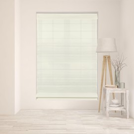 Arlo Blinds Cordless Fabric Roman Shades Light Filtering Window Blinds, Color: Ivory, Size: 26.5" W x 60" H