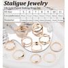 Staligue Gold Rings for Women Non Tarnish 10 PCS Dainty