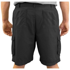 ROCXL Big & Tall Men's Cargo Shorts Size 56 Black - Expandable Waist