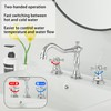 GGStudy 2 Handles 3 Holes Faucet Widespread Bathroom Sink Faucet