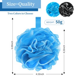 Farmoga FARMOGA Bath Loofah Sponge Back Scrubber Shower Sponge Soft Mesh Exfoliator Pouf Shower Ball Bath Sponges for Women and Men Bath Accessories