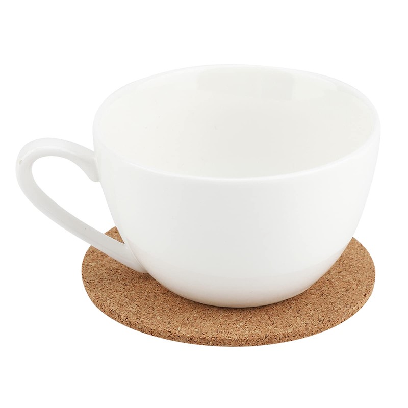 Cork Coasters for Drinks, Wooden Coasters, Round Edges, Coasters for