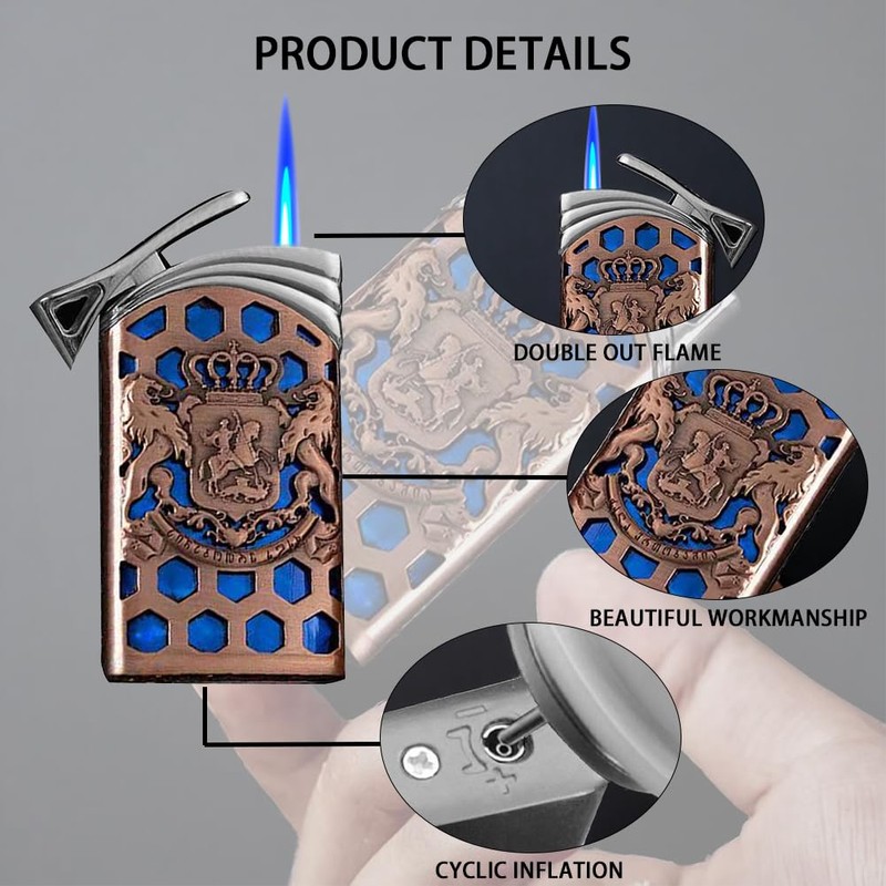 INSTR Jet Torch Lighter - Windproof, Refillable Butane Lighter for