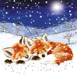 Wrendale Designs Foxes in the Snow Christmas Cards