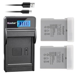 Kastar Battery (X2) & Slim LCD Charger for Nik EN-EL14a, EN-EL14, ENEL14A, ENEL14 EL14 & Nik Coolpix P7000 P7100 P7700 P7800, D3100, D3200, D3300, D3400, D5100, D5200, D5300 DSLR, Df DSLR, D5600
