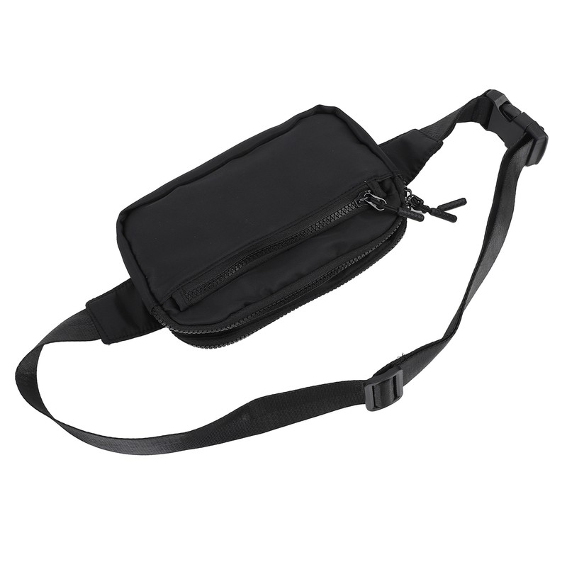 Waist Bag Double Layer Large Capacity Adjustable Strap Waterproof Nylon