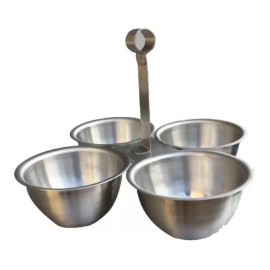 Like Shop  6 Salseras Cuádruple De Acero Inoxidable Restaurantes