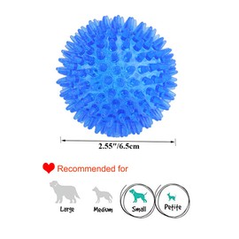 Orgrimmar 3PCS Pet Squeaky Chewing Balls Dog Soft Stab Balls Cleaning Teeth Toys Balls for Small Medium Large Pet Dog Cat Toys