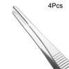 TA-VIGOR 4Pcs 16cm Stainless Steel Straight Blunt Tweezers with Serrated