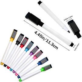 Qualsen Dry Erase Markers, 8 Colors, 8 Markers Pens, Dry Erase Pens, Markers, Blackboard Markers, Fine Point, Water Base, Erasable