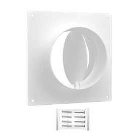 H&C VENT Wall Flange for Air Conditioning & Ventilation System - Wall Flange, Pipe Connector & Wall Connection - Hose Adapter for Exhaust Hose, Ventilation Hose, Air Conditioning (with Valve I Wall,