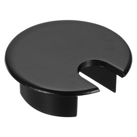 sourcing map Desk Grommet 1.4 Inch, Zinc Alloy Round Desk Hole Cover Wire Cable Cord Organizer for Home Office Computer Table Cables, 35mm, Black