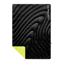 Rumpl New RUMPL X CARHARTT ORIGINAL PUFFY Black Lime Camping quilted BLANKET 52 X 75