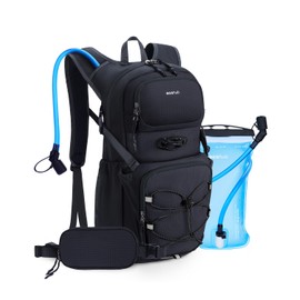 ECOHUB Hydration Backpack for Men Women, 20L Lightweight Hiking Daypack Cycling Backpack with 2L Water Bladder, Insulated Hydration Pack with Waist Pack